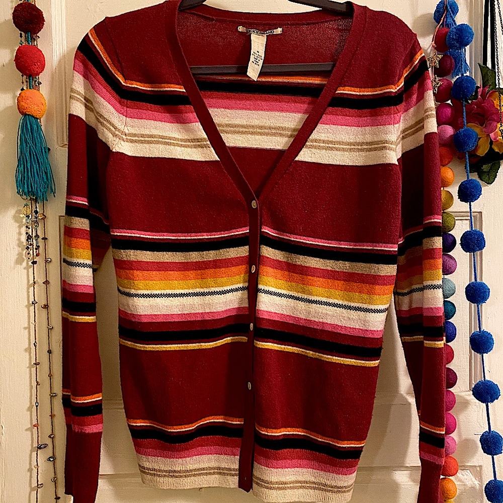 Lucky Brand stripe wool sweater M